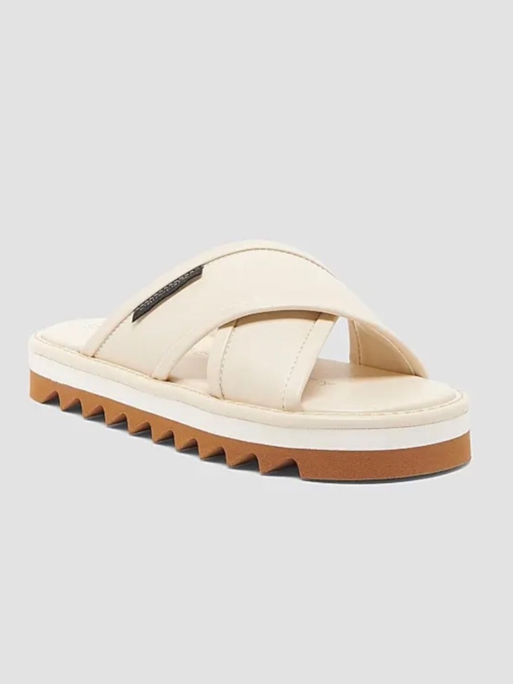 Stella McCartney Sneak-Elyse Platform Slide Sandals Cream SZ EU 38/ US 8